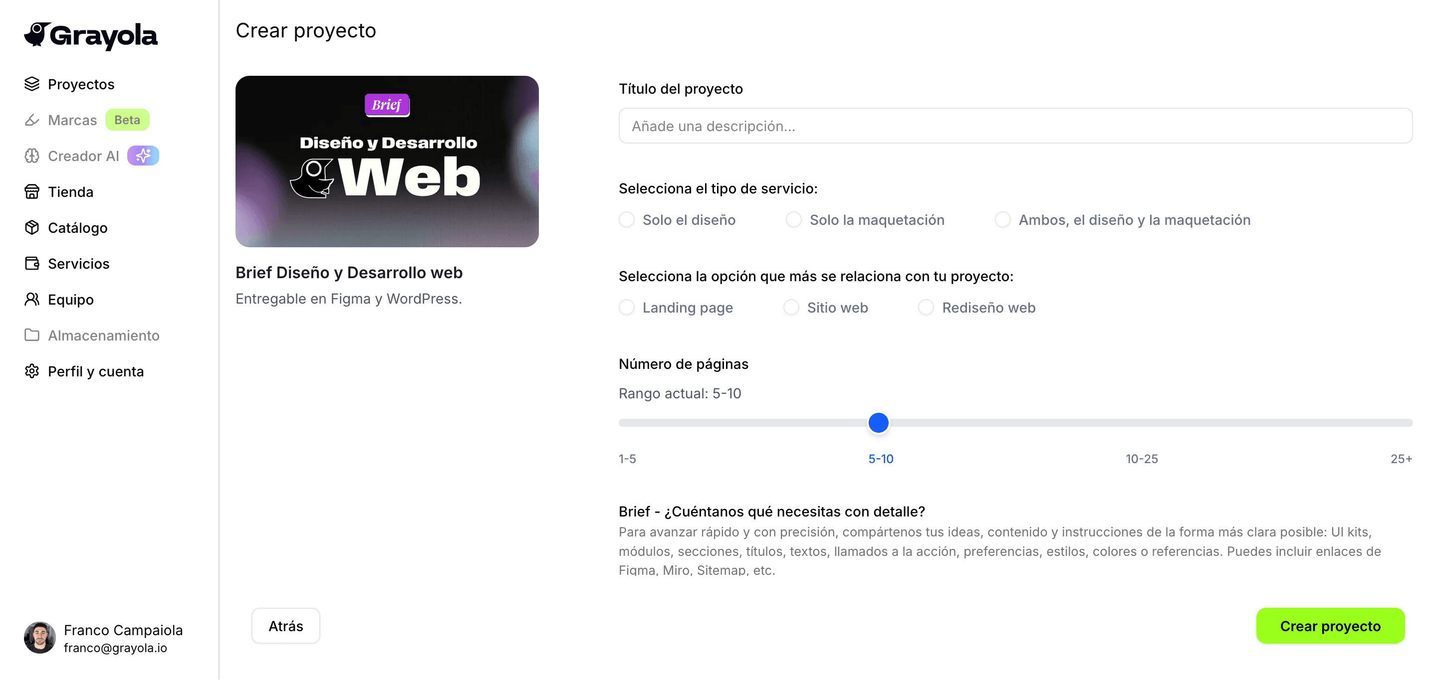Interfaz de pagos y suscripciones